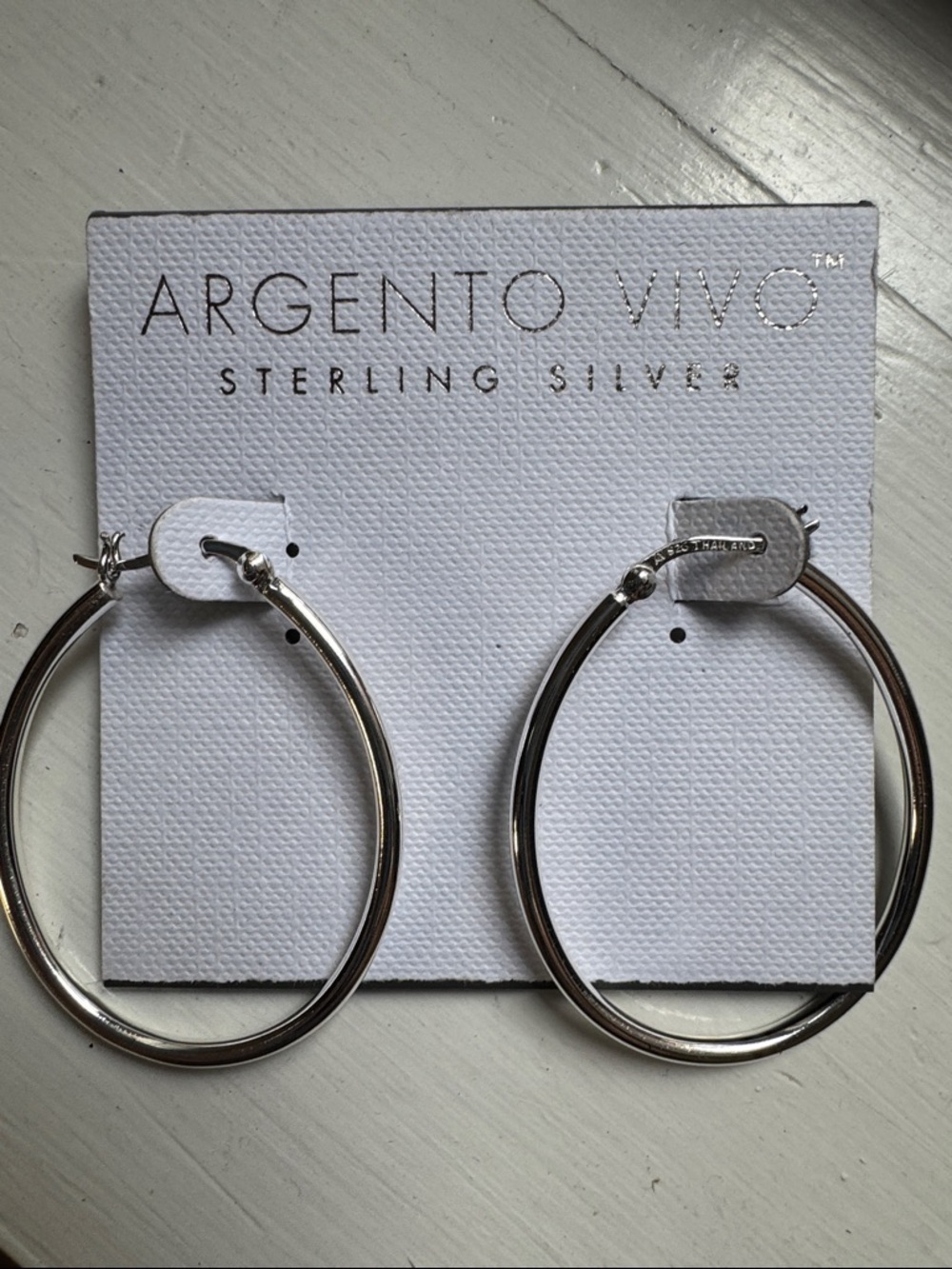 Argento Vivo Polished Sterling Silver Hoop Earrings - NWT
